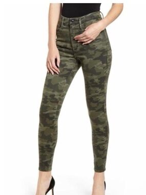Good American Good Waist Skinny Jeans Camo Size 31
